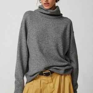 Urban Outfitters Tinsley Oversized Turtleneck Sweater | GREY | M